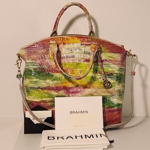 Brahmin Large Duxbury Genuine Croc Embossed Lthr Satchel/Hand/Shoulder Bag